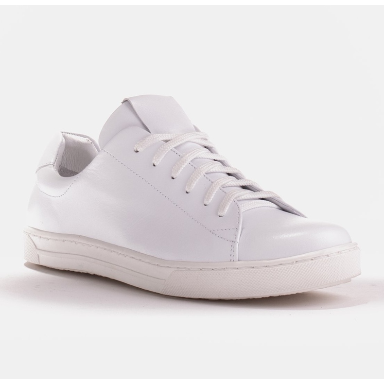 Marco Shoes Sport-Sneaker aus weißem Narbenleder 1