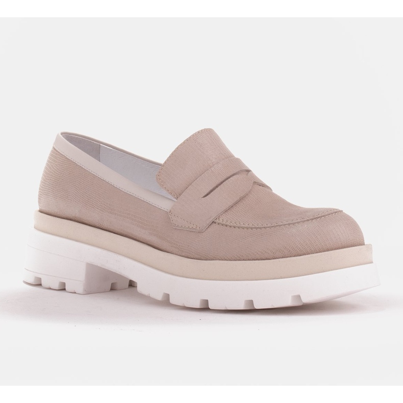 Marco Shoes Wildlederschuhe mit Muster auf dicker Sohle beige 1