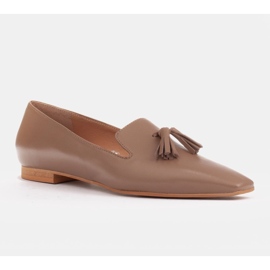 Marco Shoes Herren Ballerinas mit Fransen beige 1