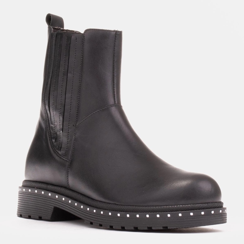 Marco Shoes Costanza Stiefel mit silbernen Nieten schwarz 1