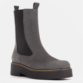 Marco Shoes Greta Stiefel mit elastischem Gummi grau 1