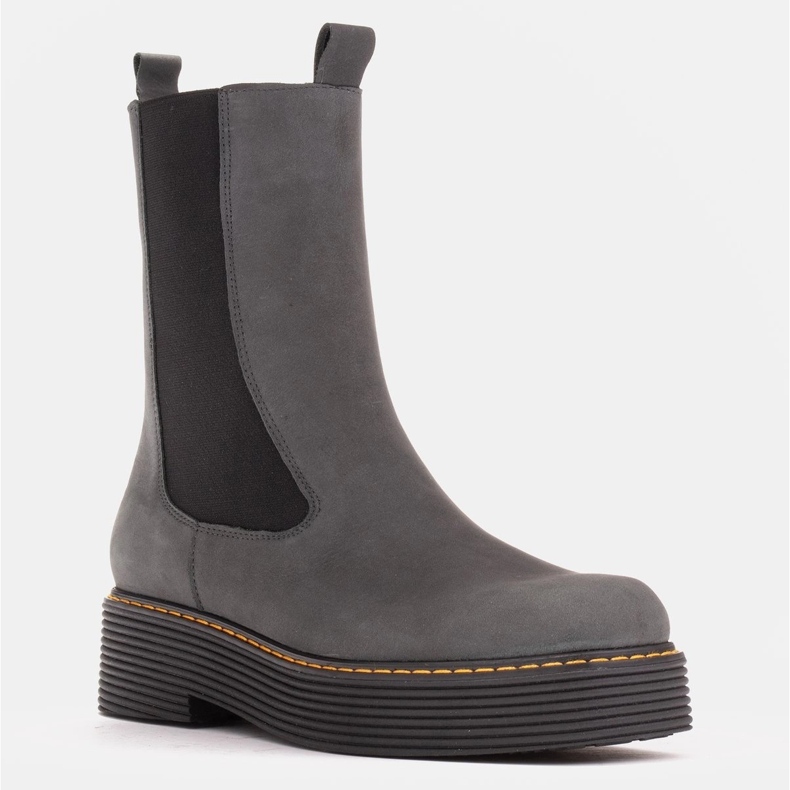 Marco Shoes Greta Stiefel mit elastischem Gummi grau 1