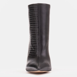 Marco Shoes Stiefel auf einem Stilettoabsatz mit Nähten schwarz 1