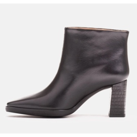 Marco Shoes Kombinierte Stiefel aus zwei Lederarten schwarz 1