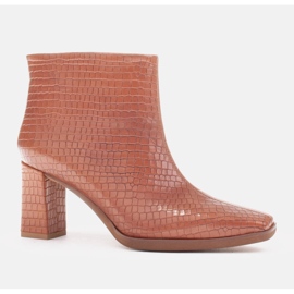 Marco Shoes Kombinierte Stiefel aus zwei Lederarten braun 1