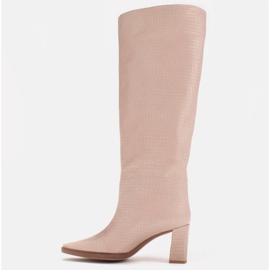 Marco Shoes Stiefel mit Absatz für eine breite Wade beige 3