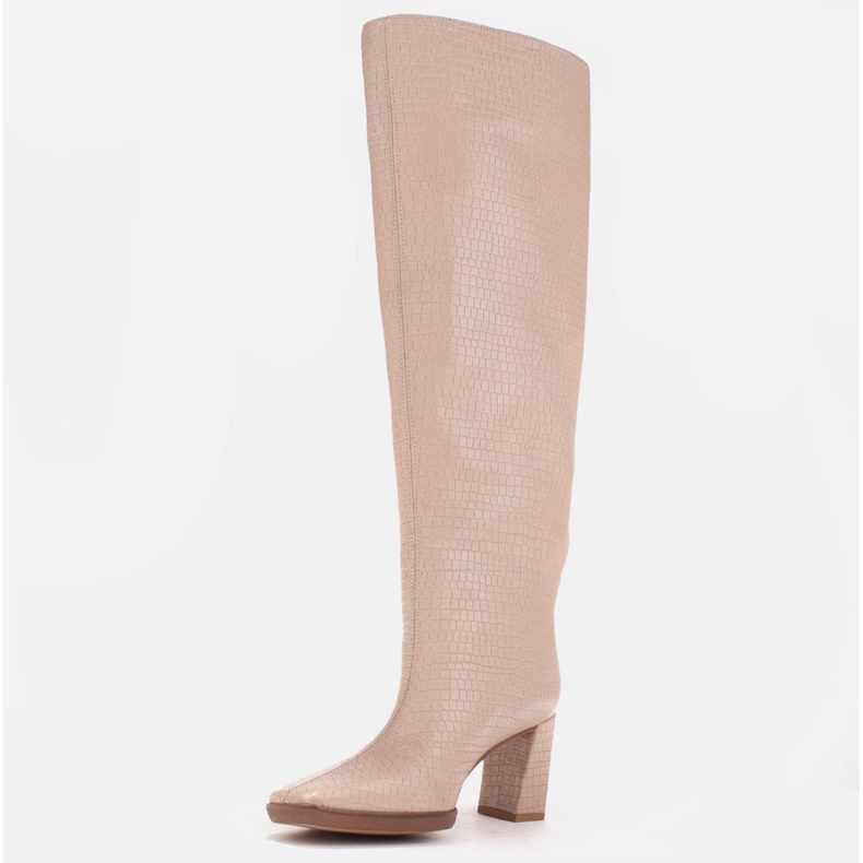 Marco Shoes Stiefel mit Absatz für eine breite Wade beige 1