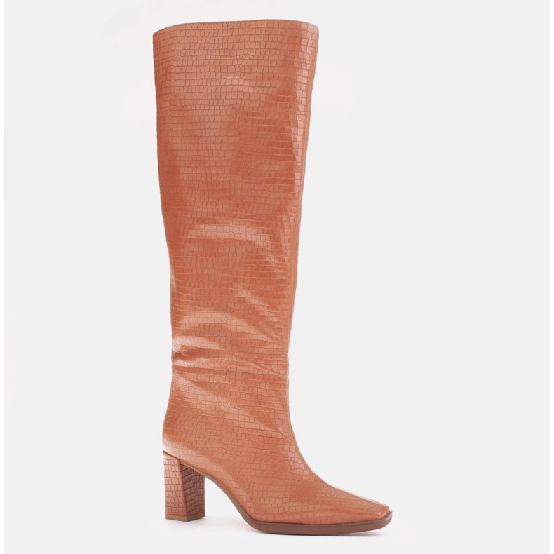 Marco Shoes Stiefel mit Absatz für eine breite Wade braun 1