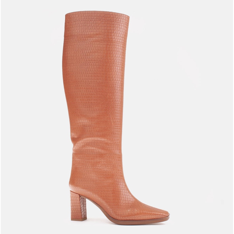 Marco Shoes Hochhackige Stiefel mit normalem Obermaterial braun 1