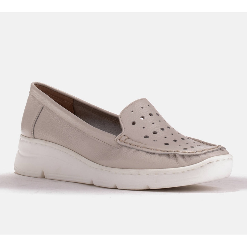 Radoskór Bequeme Leder-Loafer mit Perforation beige 1