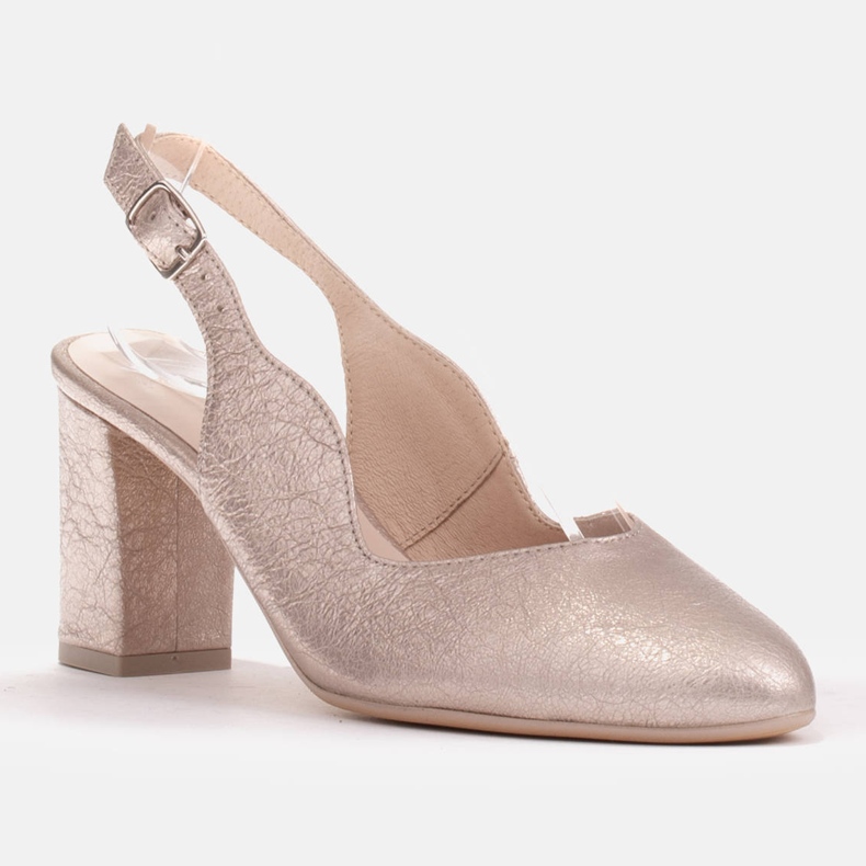 Marco Shoes 1071P Sandalen aus Platin golden 1