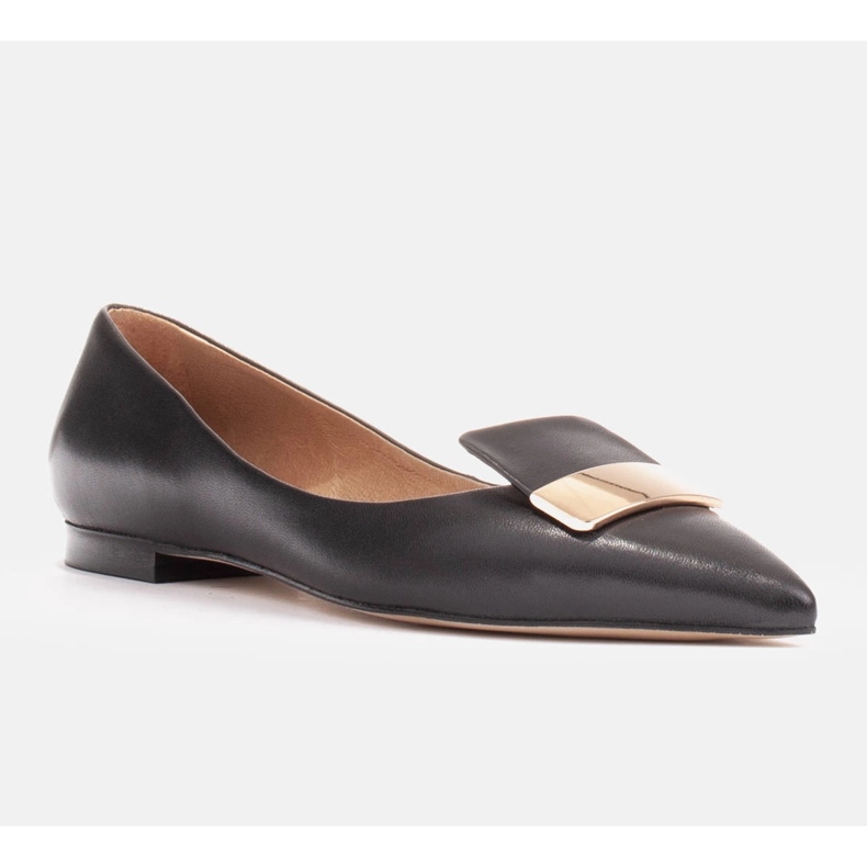 Marco Shoes Ballerinas mit Zierzunge schwarz 1