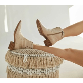 Marco Shoes Cowboystiefel aus Leder mit Ziernähten 2188B-1278-042-1 beige 1