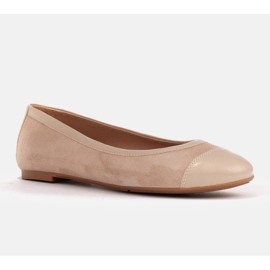 Marco Shoes Bequeme Ballerinas mit Besatz beige 1