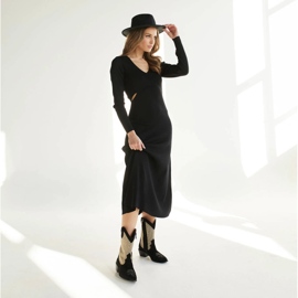 Marco Shoes Cowboystiefel in Kombination mit Wildleder und Stoff schwarz 1