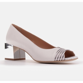 Marco Shoes Pumps mit Metallabsatz weiß mehrfarbig silber- 1