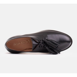 Marco Shoes Schnürschuhe mit Fransen schwarz 5