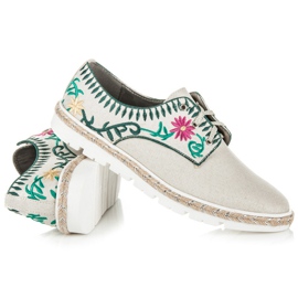 Kylie Damenschuhe mit Stickerei braun 2