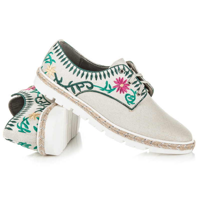 Kylie Damenschuhe mit Stickerei braun 2