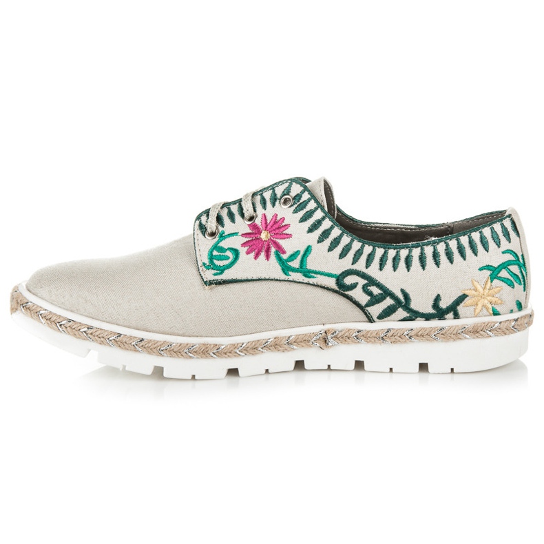 Kylie Damenschuhe mit Stickerei braun 1