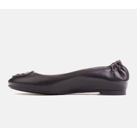Marco Shoes Ballerinas mit flacher Lederverzierung schwarz 1