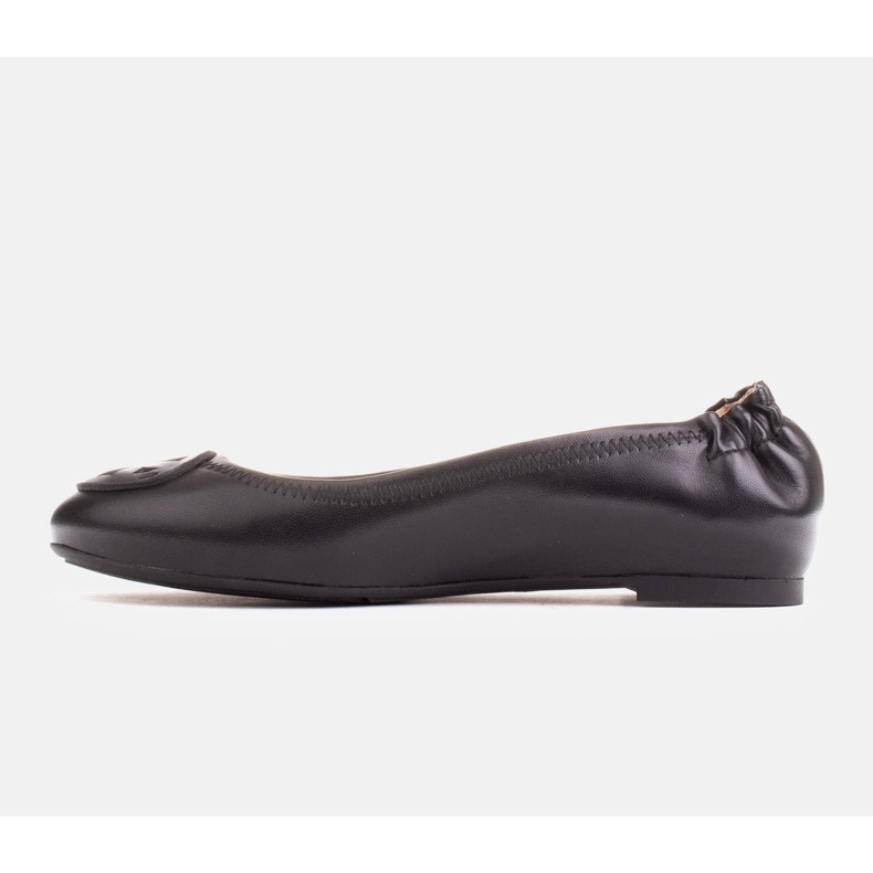 Marco Shoes Ballerinas mit flacher Lederverzierung schwarz 1