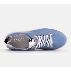 Marco Shoes Leichte Turnschuhe mit dicker Sohle blau silber- 1