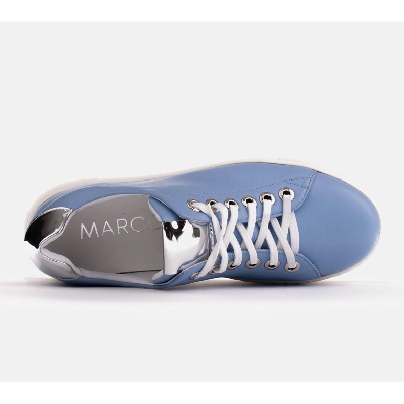 Marco Shoes Leichte Turnschuhe mit dicker Sohle blau silber- 1