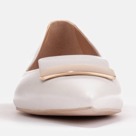 Marco Shoes Ballerinas mit Zierzunge weiß 1