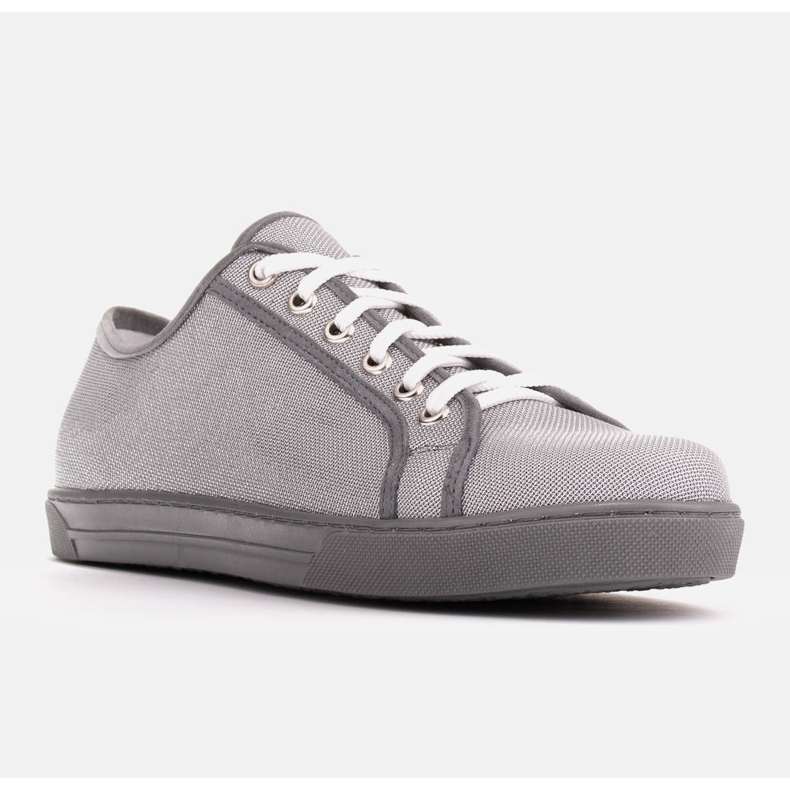 Marco Shoes Sneakers aus interessantem silbrigem Stoff silber- grau 1