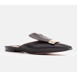 Marco Shoes Hausschuhe aus Naturleder schwarz 1