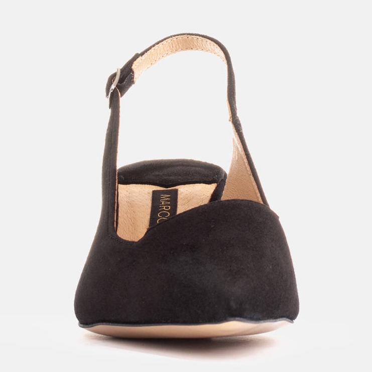 Marco Shoes Sandalen aus zartem Naturveloursleder schwarz 1