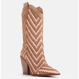 Marco Shoes Braun-beige Cowboystiefel 1