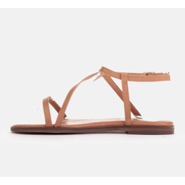 Marco Shoes Ledersandalen mit flachem Boden braun 2