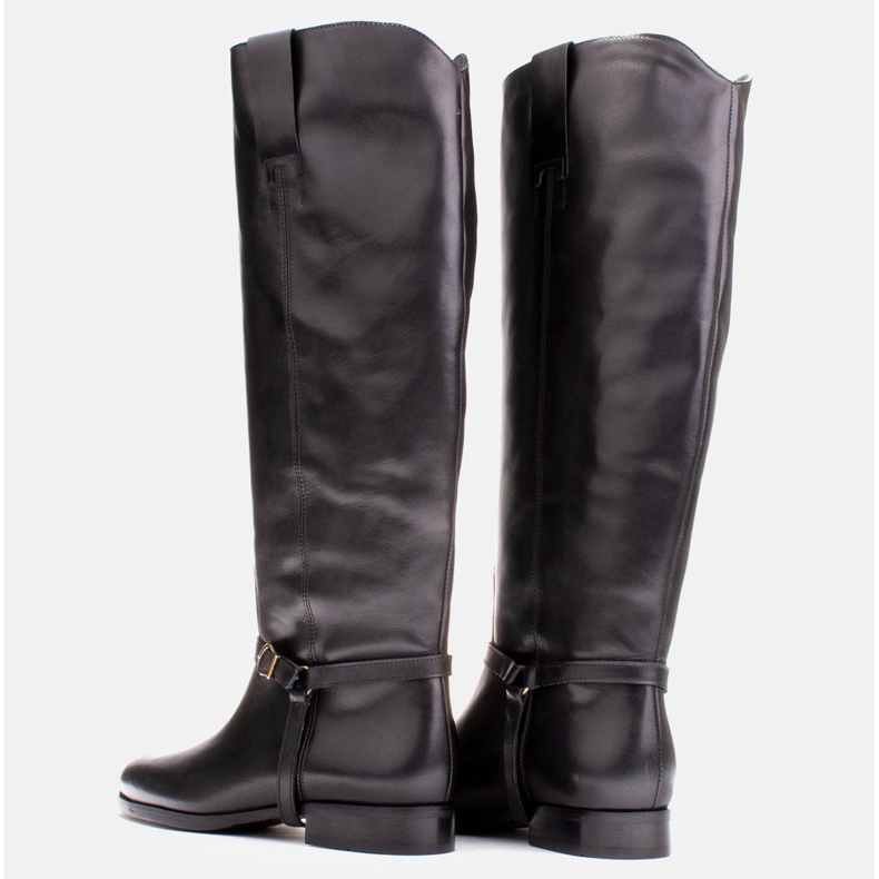 Marco Shoes Lederstiefel für eine breite Wade schwarz 1