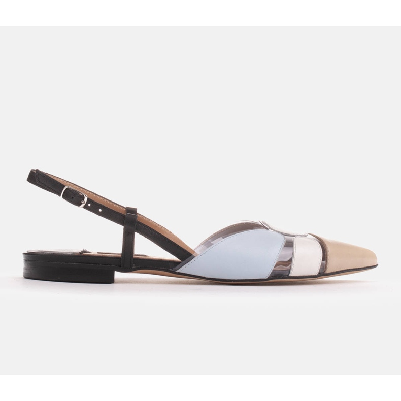 Marco Shoes Bunte Sandalen mit transparentem Material beige schwarz blau 1