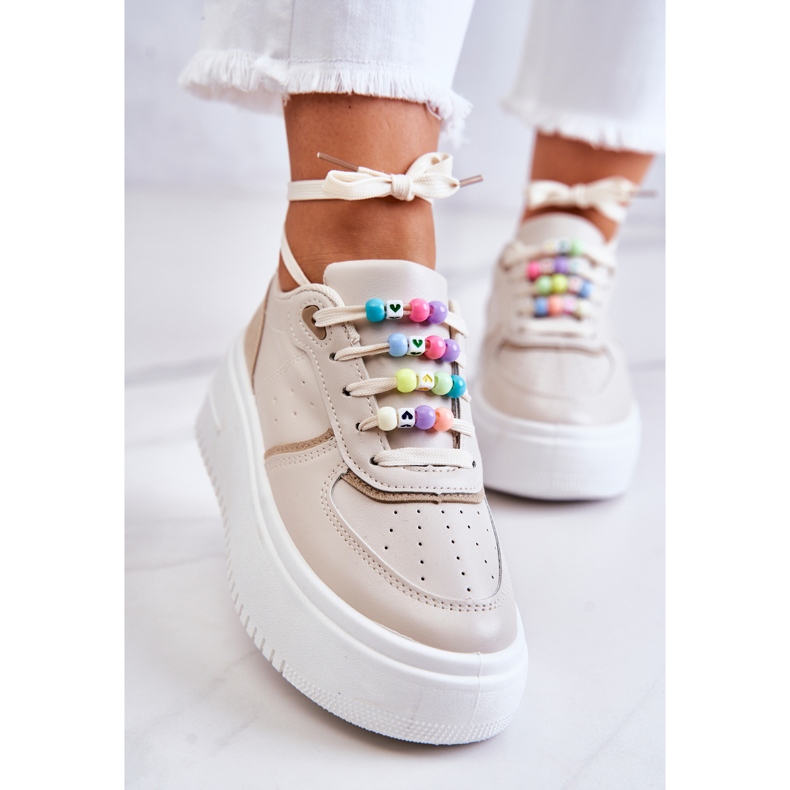 PS1 Gebundene Sportschuhe für Damen Sneakers Weiß-Rosa Manila 1