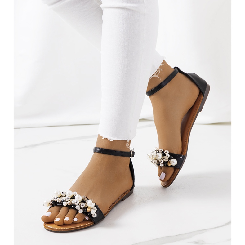 Schwarze Chesney-Sandalen für Damen 1