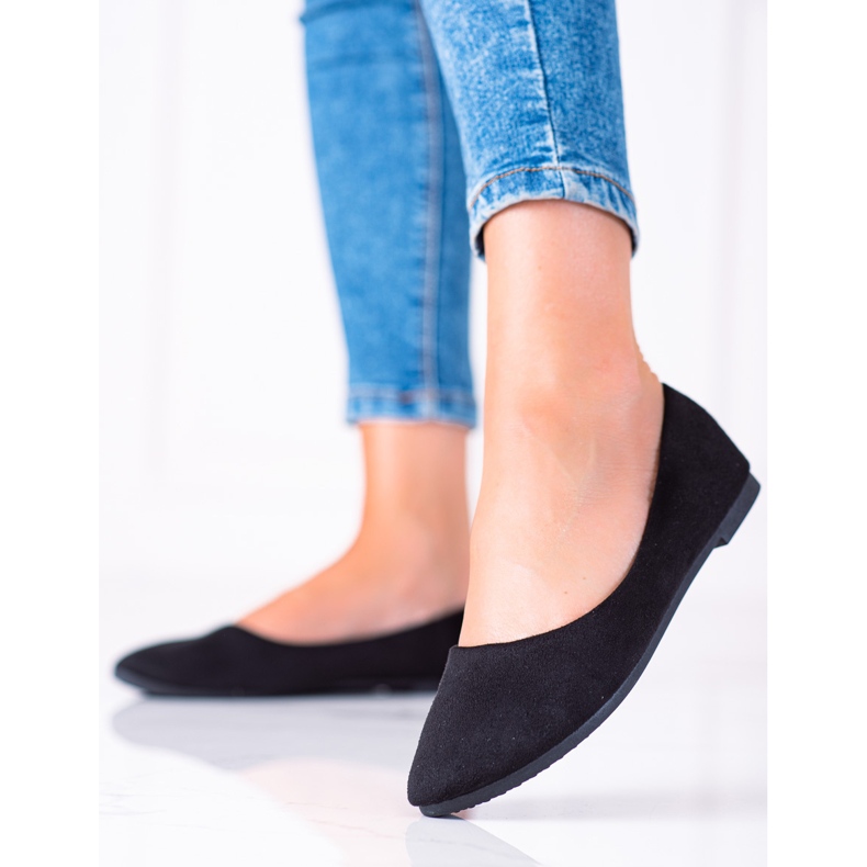 W. Potocki Wildlederballerinas von Potocki schwarz 1