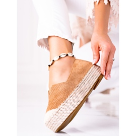 SHELOVET Espadrilles aus Wildleder braun 2