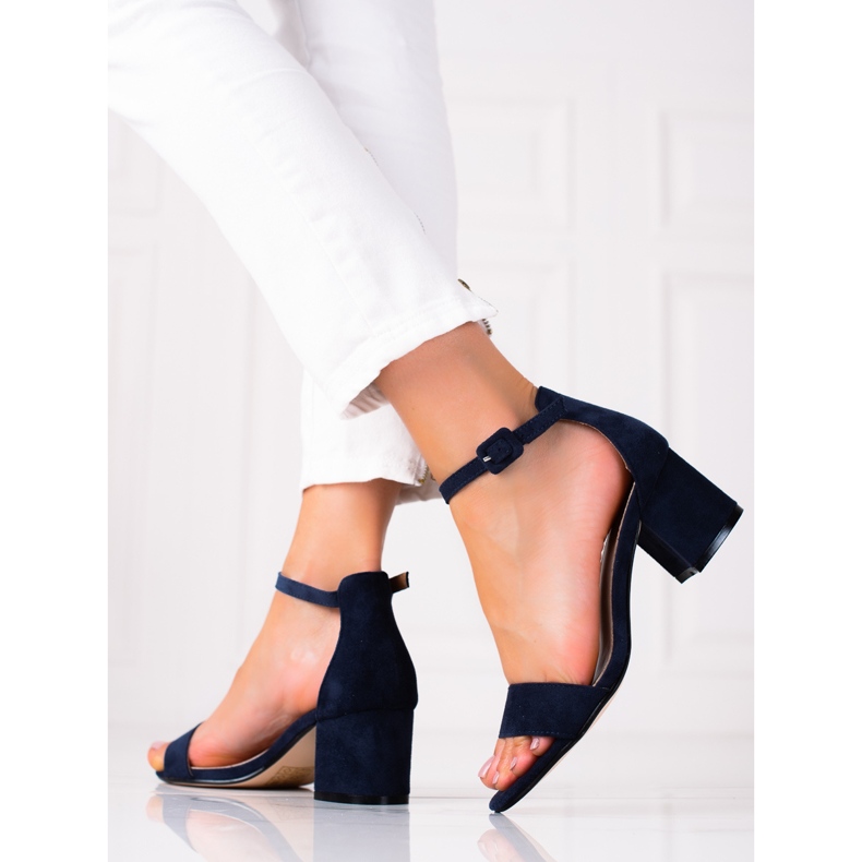 SHELOVET Marineblaue Sandalen 1