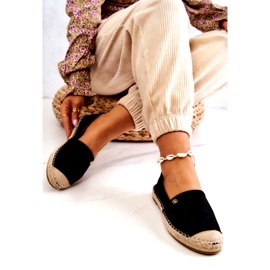 PE1 Damen Wildleder Espadrilles Schwarz Joaquin 3