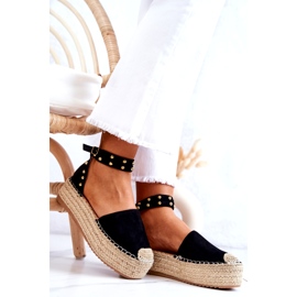 FB2 Schwarze Lillian Espadrilles-Sandalen mit Jets 1