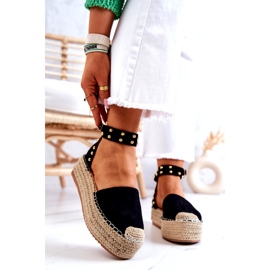 FB2 Schwarze Lillian Espadrilles-Sandalen mit Jets 2