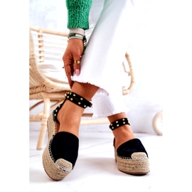 FB2 Schwarze Lillian Espadrilles-Sandalen mit Jets 3