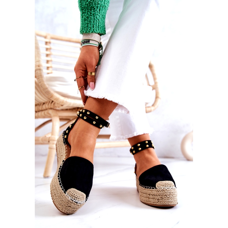 FB2 Schwarze Lillian Espadrilles-Sandalen mit Jets 3