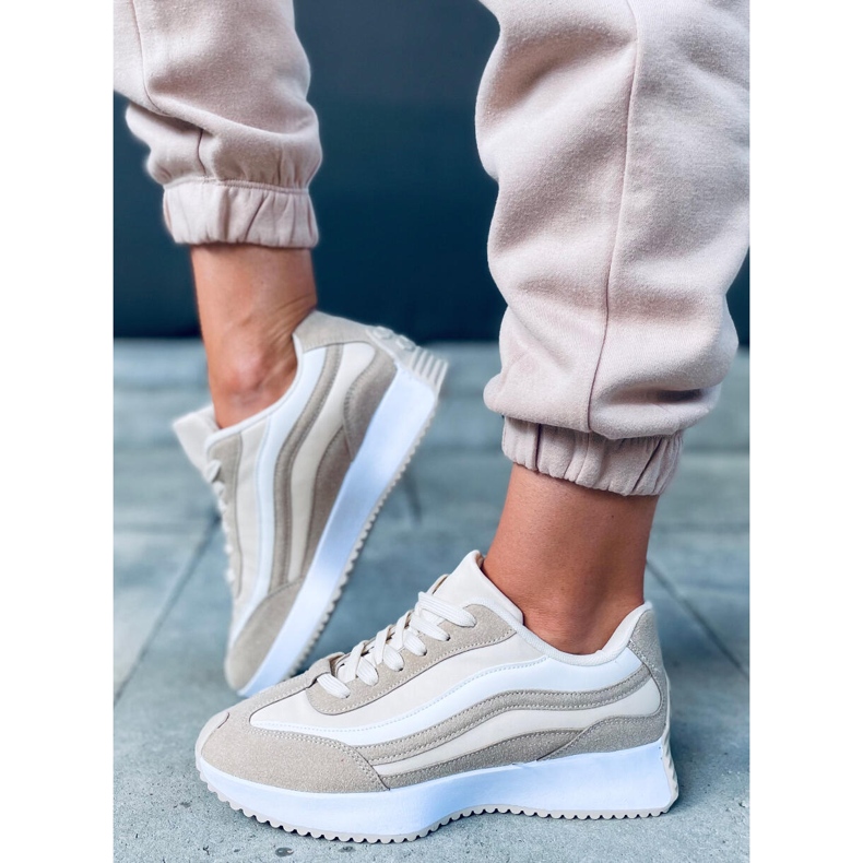 Zuri Khaki-Trainer beige 1