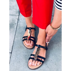 Hermine Schwarze Damensandalen 1