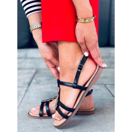 Hermine Schwarze Damensandalen 2