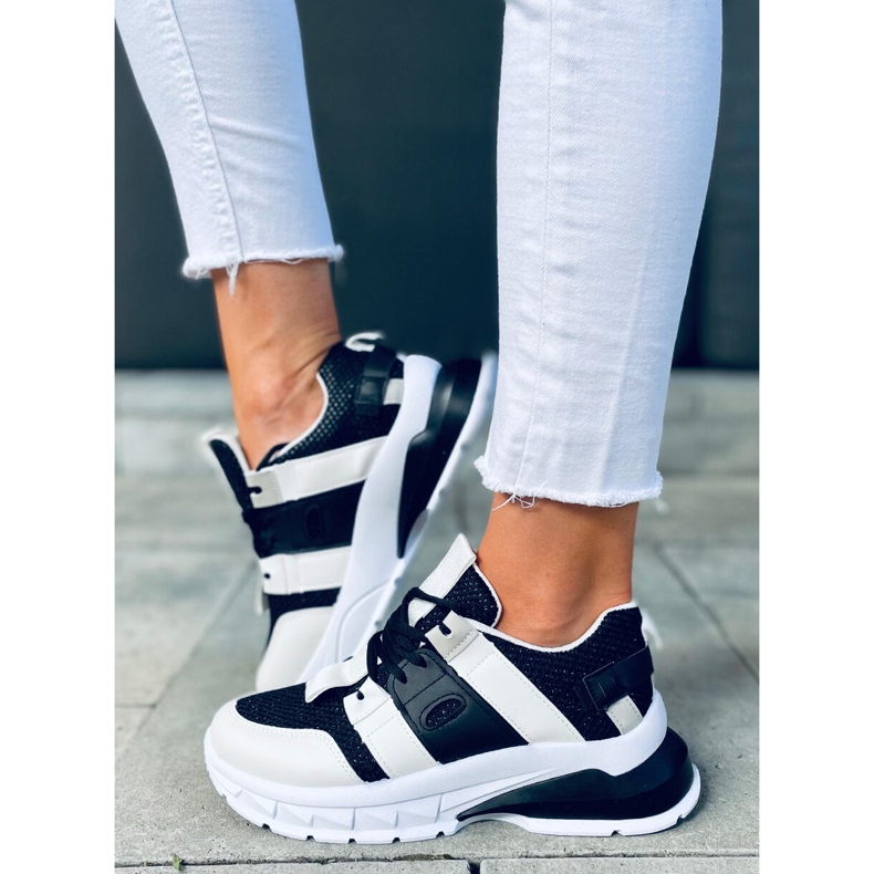 Riley Black Damenturnschuhe weiß schwarz 2